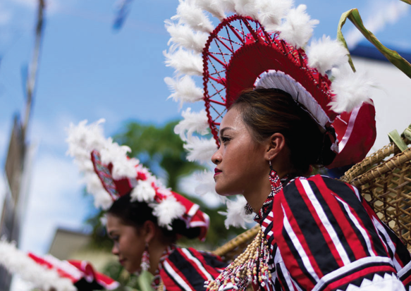 Reds dominate most of the tribes traditional raiments