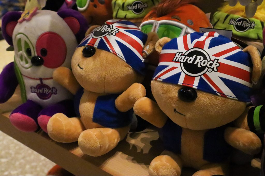 Collectible Hard Rock plushies available at the Rock Shop