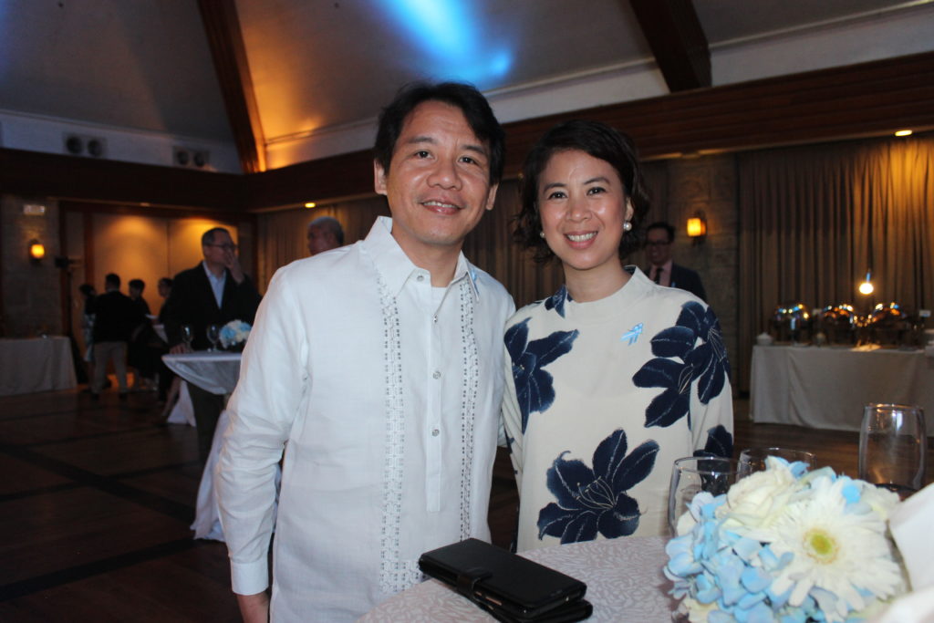 Chancellor Christopher N. Polanco of De La Salle Araneta University; and his wife