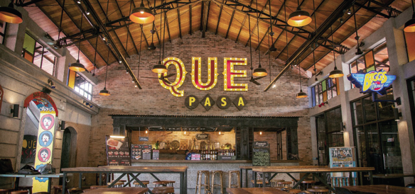 Que Pasa’s inviting and exciting, traditional-meets-industrial aesthtic