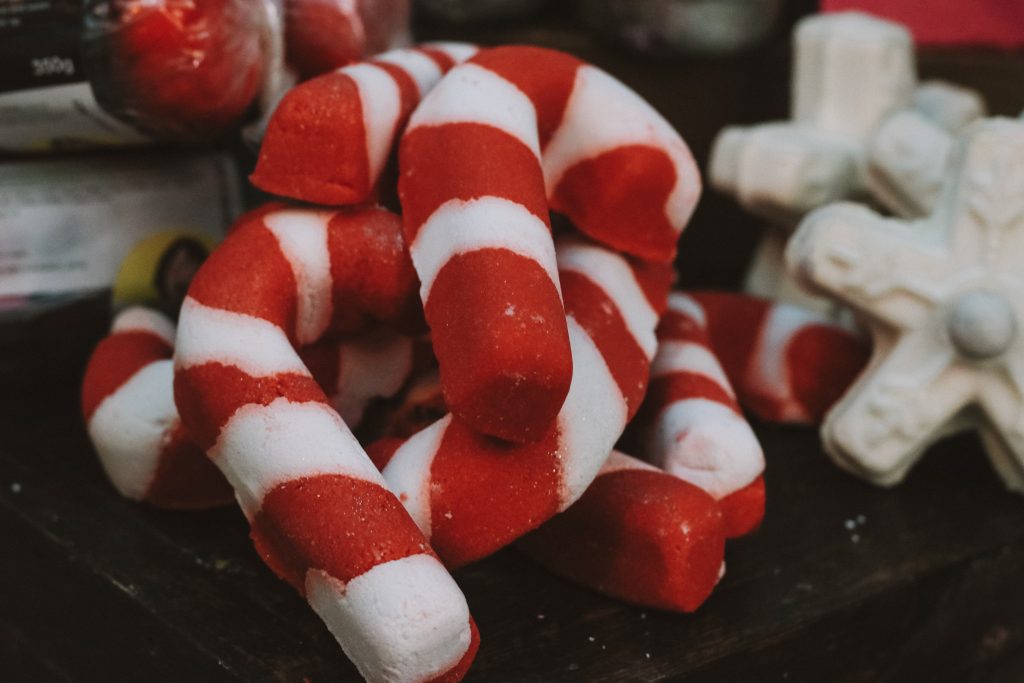 Candy Cane Bubble Bars from Lush